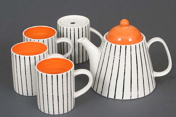 Orange Modo Teapot Set