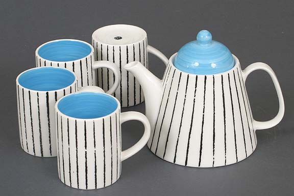 Sky-blue Modo Teapot Set