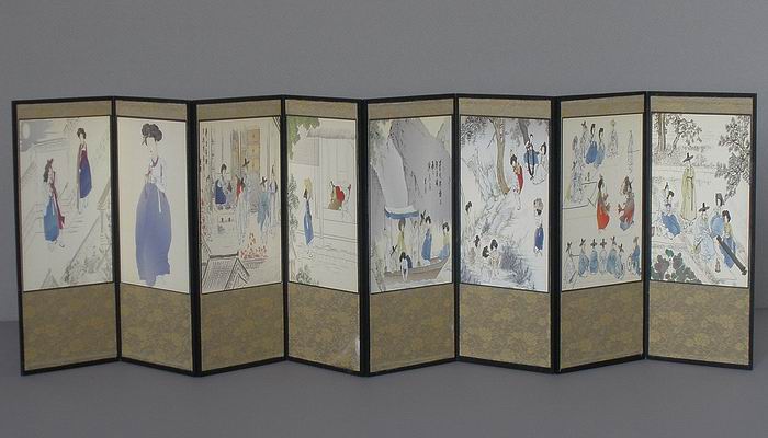 Shin Yun-bok Folding Screen