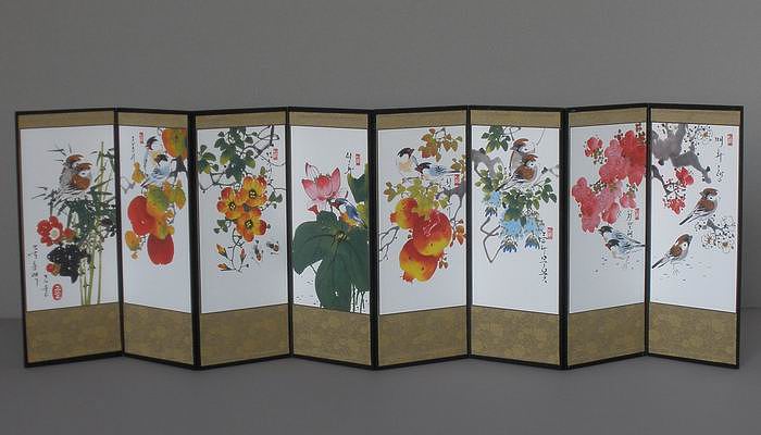 Flowers & Birds Folding Screen