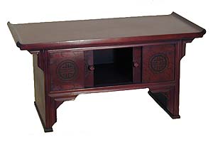 Scholars Desk with Longevity Symbol - open